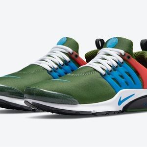 Nike Air Presto Multicolor Forest Green Blue Red CT3550-300 sz 10 Men's Retro